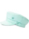 Maison Michel New Abby Cotton Sailor Cap In Blue