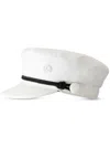 Maison Michel New Abby Cotton Sailor Cap In White