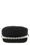 Maison Michel Abby Hat Featuring Sequins And Pearl Accents In Black