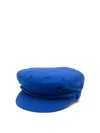 Maison Michel Abby Sailor Cap Button Detail In Azul