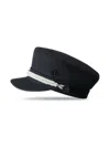 Maison Michel New Abby Sailor Cap In Blue