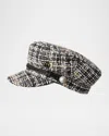 Maison Michel New Abby Tweed Sailor Hat In Multi
