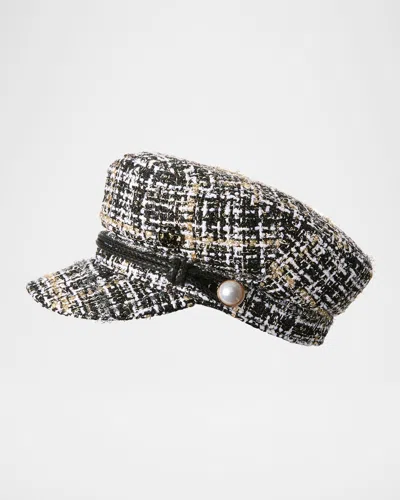 Maison Michel New Abby Tweed Sailor Hat In Multi