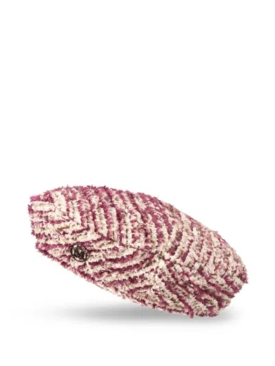 Maison Michel New Billy Tweed Beret In Pink