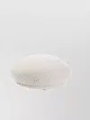 Maison Michel New Bonnie Round Shape Wool Hat With Veil Accent In White