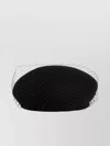 Maison Michel New Bonnie Veil Round Shape Hat In Black