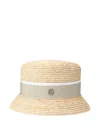 Maison Michel New Kendall Straw Hat In Brown