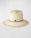 Maison Michel Interwoven-design Straw Hat In Natural
