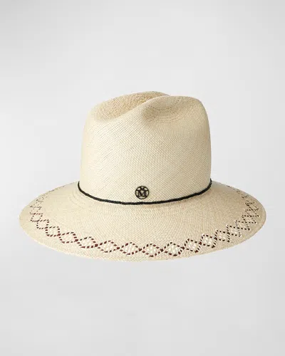 Maison Michel New Liana Brisa Straw Fedora In Natural