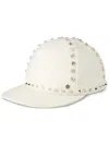 Maison Michel Nick Stud-embellished Wool Cap In Neutrals