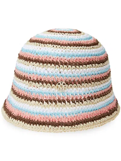 Maison Michel Pablo Crochet Bucket Hat In 白色