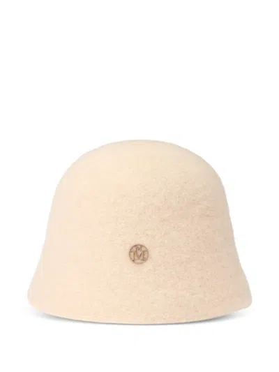 Maison Michel Pablo Logo-detail Hat In Neutral