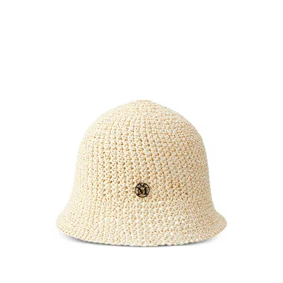 Maison Michel Pablo Logo-plaque Hat In Brown