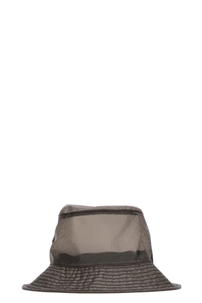 Maison Michel Paris 2072018001 Mesh-panelled Bucket Hat In Gray