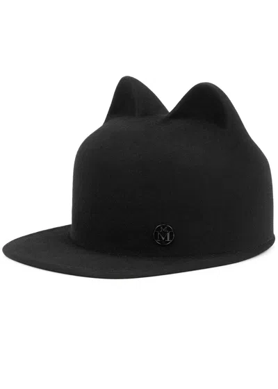 Maison Michel Paris Jamie Black Felt Hat