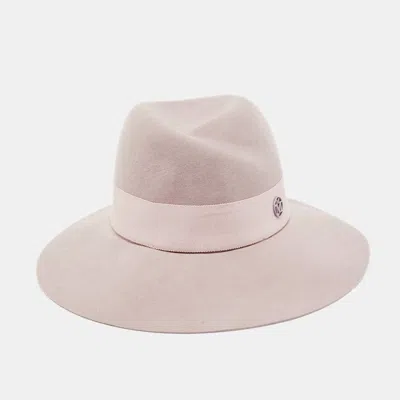 Pre-owned Maison Michel Paris Lavender Felt Virginie Fedora Hat S