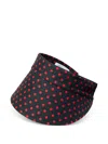 Maison Michel Patty Polka-dot Visor Hat In Black