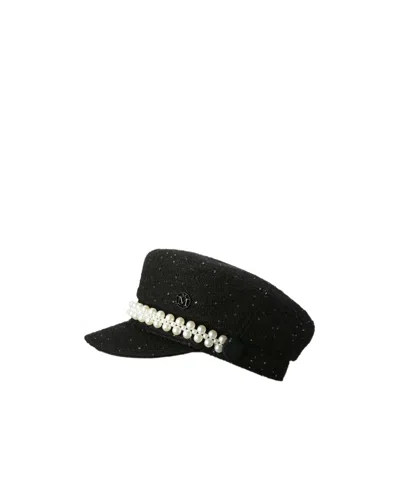 Maison Michel Pearl-embellished Cap