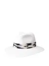 Maison Michel Pearl-embellished Hat In Gold