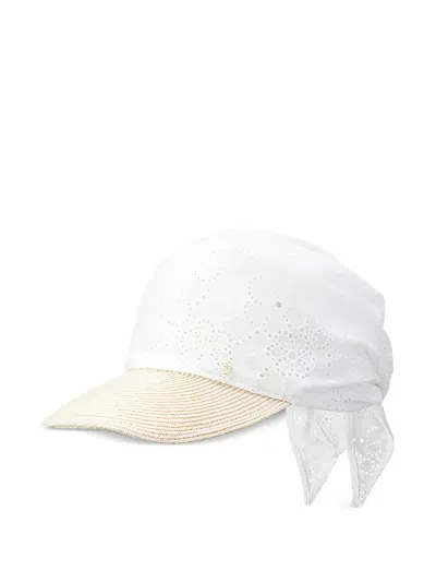 Maison Michel Pema Lace Hat In White