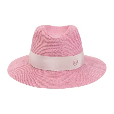 Maison Michel Pink Bubblegum Hemp Henrietta Hat