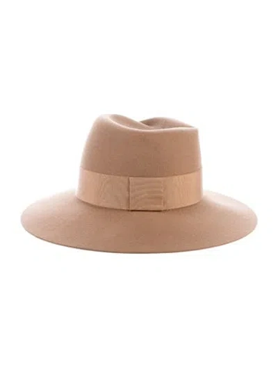 Pre-owned Maison Michel Rabbit Felt Hat W/tags In Brown