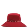 MAISON MICHEL MAISON MICHEL RED NEW KENDALL CHINESE CANOTIER HAT