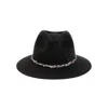 MAISON MICHEL RICO BRAID TWEED GREY BLACK WOOL FELT HAT