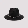Maison Michel Rico Logo-charm Fedora In Grey Black