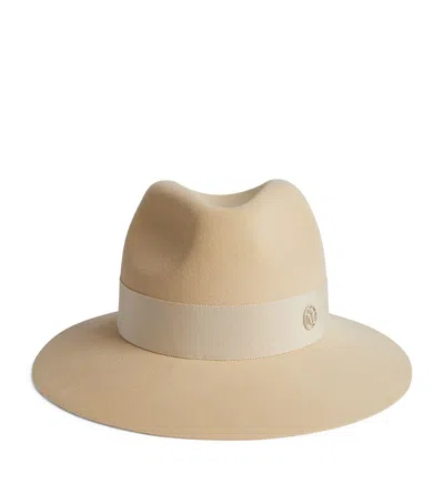 Maison Michel Rico Top Hat In Neutral