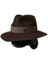 Maison Michel Rico Wool-felt Fedora Hat In Brown