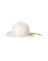 Maison Michel Rope Trim Woven Hat In Cream Straw In White