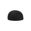 Maison Michel Rounded Black Hat With Textured Finish In Black