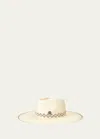 Maison Michel Roy Wide-brim Fedora Hat In Natural Multi