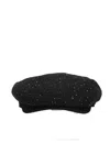 Maison Michel Sequined Beret In Black