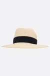 Maison Michel Logo Ribbon Trim Fedora Hat In Blue