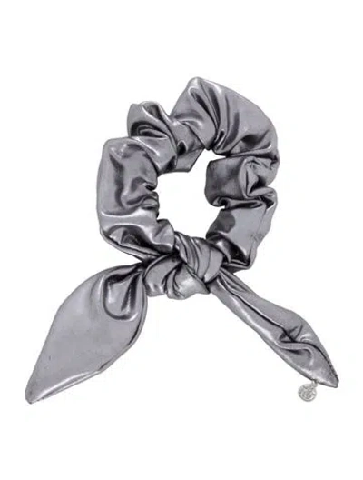 Pre-owned Maison Michel Scrunchie In Metallic/purple