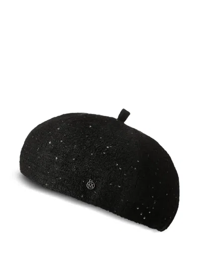 Maison Michel Mütze Mit Pailletten In Black