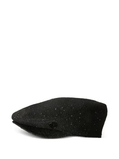 Maison Michel Sequined Beret In Black