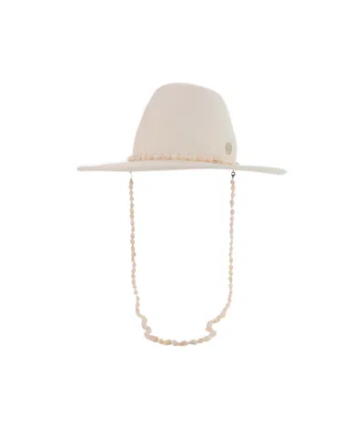 Maison Michel Shell Hat In Nude
