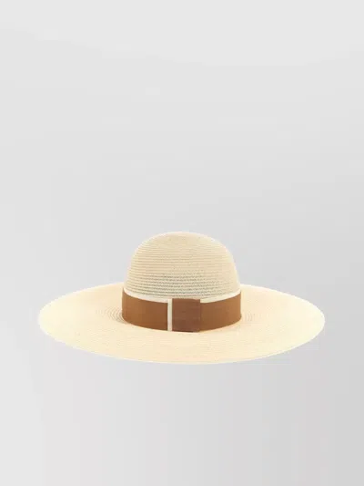 Maison Michel 'snowy Day' Wide Brim Hat In White