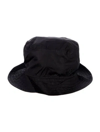 Pre-owned Maison Michel Solid Bucket Hat In Black
