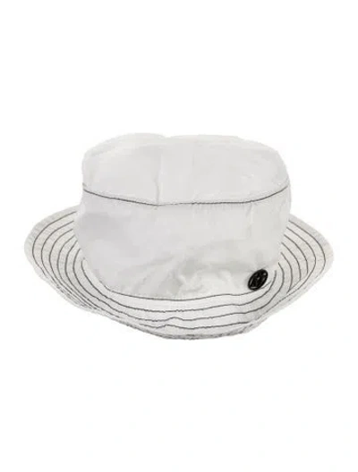 Pre-owned Maison Michel Solid Bucket Hat In White