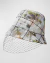 Maison Michel Souna Bucket Hat With Veil In Multi