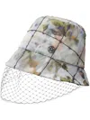 Maison Michel Souna Veil-embellished Bucket Hat In Neutrals