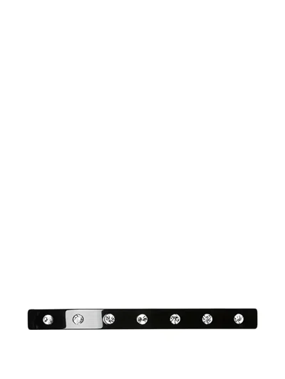 Maison Michel Stacy Crystal-embellishment H In Black