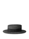 Maison Michel Straw Hat In Black