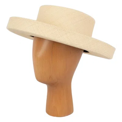 Pre-owned Maison Michel Straw Hat With Classic Brisa Weave In Sand