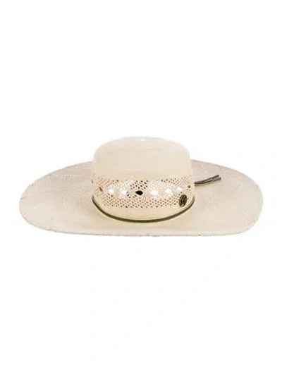 Pre-owned Maison Michel Straw Sun Hat In Neutrals