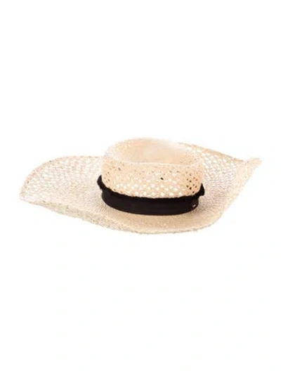 Pre-owned Maison Michel Straw Sun Hat In Neutrals